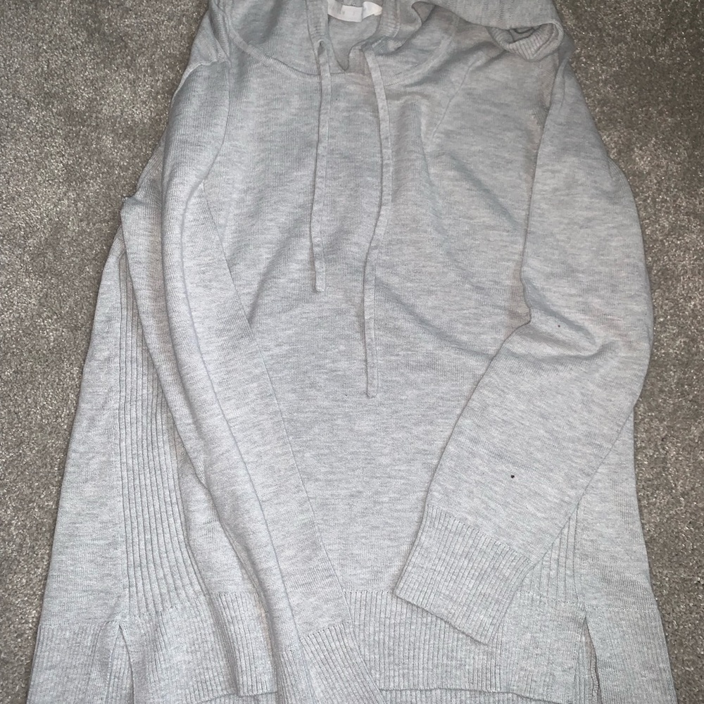 Light grey athleta hooded sweater